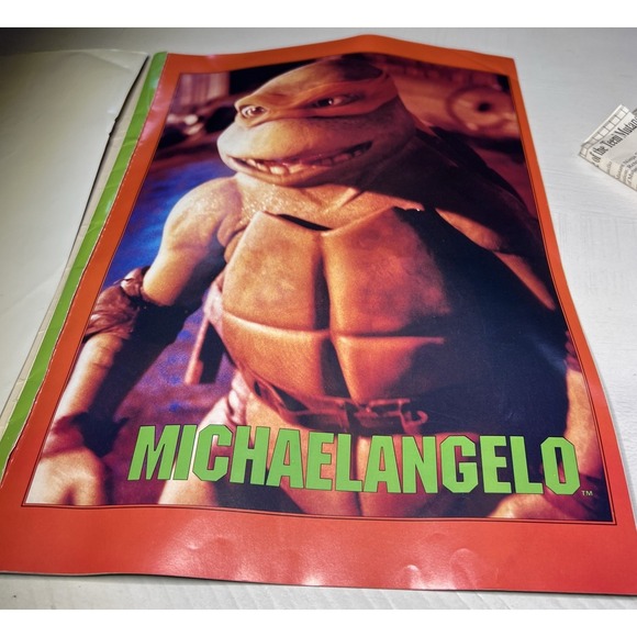 Vintage 1990 Teenage‎ Mutant Ninja Turtles the Movie Poster Book Imperfect - Picture 5 of 13